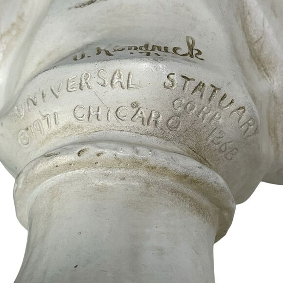 Kendrick Universal Statuary Co Saxophone Boy & Girl Bust Statues 1971 Home Decor - Picture 12 of 14